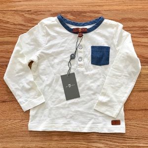 7 For All Mankind Boy's 24M Crew Neck Tee